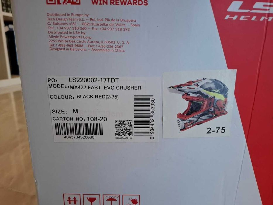 Capacete Motocross LS2 Fast EVO MX437 Crusher