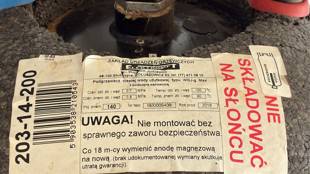 Bojler do ogrzewaniu lub cwu