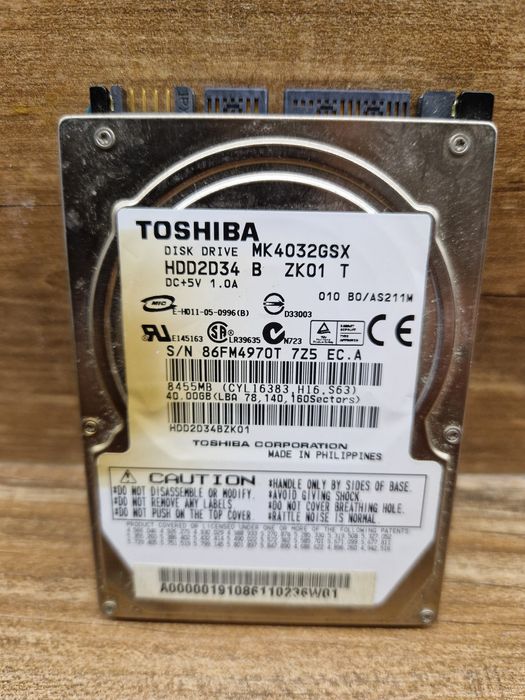 Dysk twardy 2,5 cala 40 GB  tanio