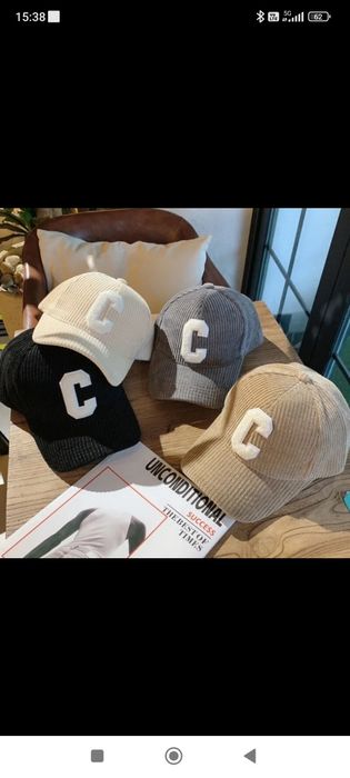 Hit czapka  Celina dżokejka bejsbolówka sztruks jesień czarna Unisex