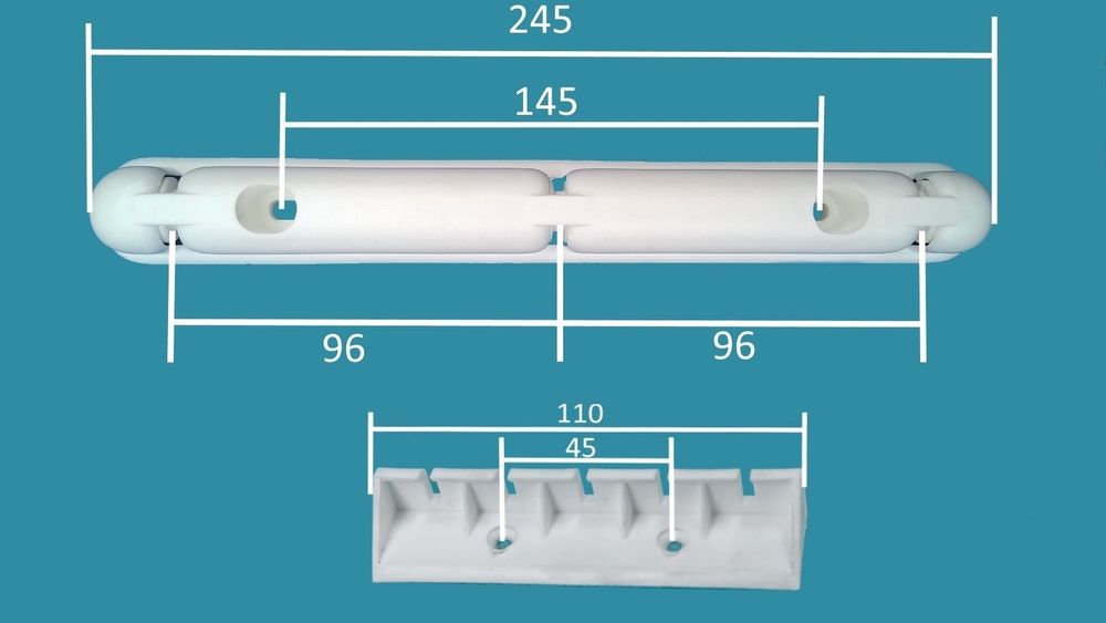 Suszarka sufitowa 3 sztuki x  90 cm (9 prętów łącznie)