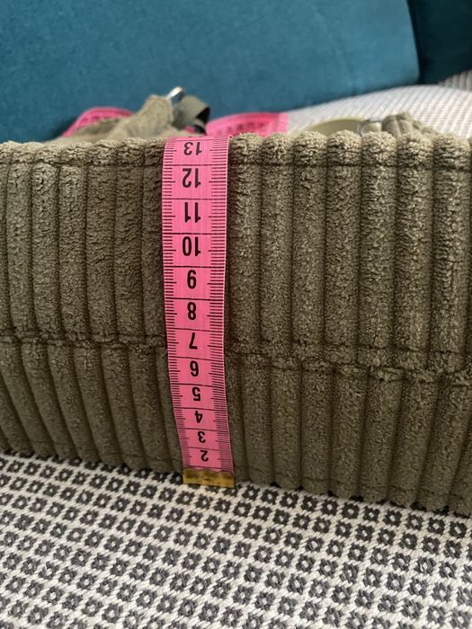 Nowa sztruksowa torebka zielona khaki na ramię