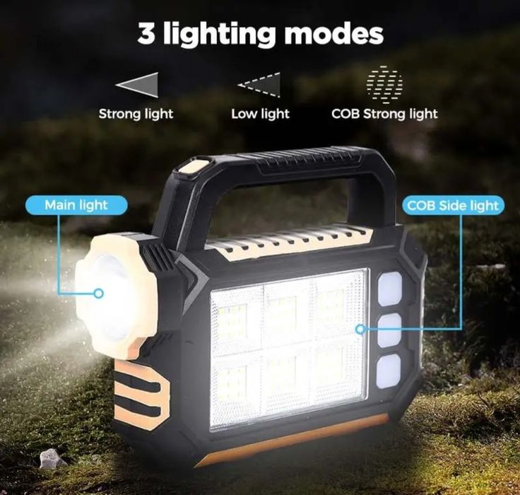Latarka Solarna 3w1 + Powerbank Sklep Gwarancja