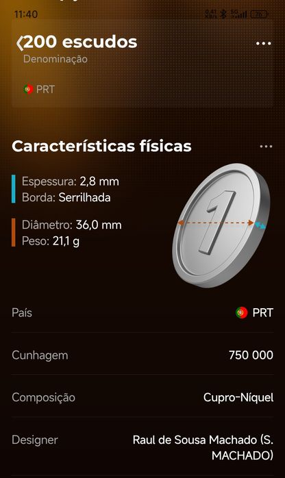 Moedas antigas Portugal