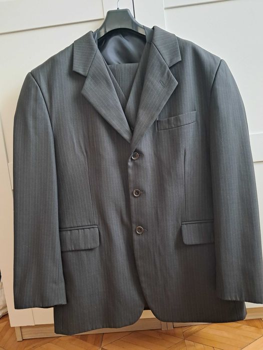 Męski garnitur ze spodniami i kamizelką, marki Enzo, rozmiar 52