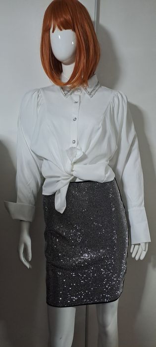 Spodnica czarna z cyrkoniami L/xl