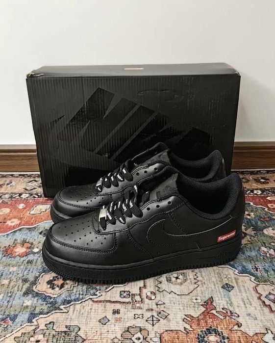 Nike Air Force 1 Low Supreme Black R.38