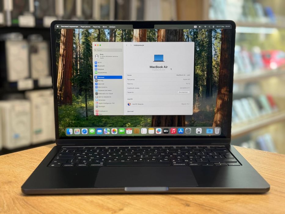Apple MacBook Air 13 M3 16GB RAM 8GPU 256Gb Midnight 2024 MC8K4