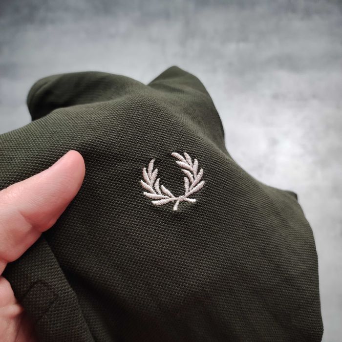 MĘSKA Koszulka Polo Elegancka PREMIUM Oliwka Fred Perry Haft Classic