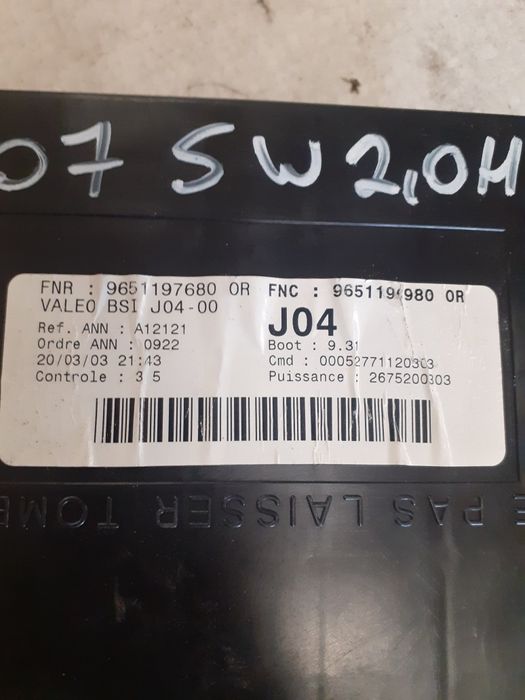Moduł bsi peugot 307sw 2.0hdi