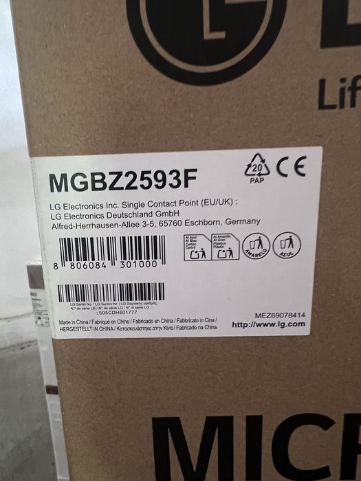 Microondas LG novo