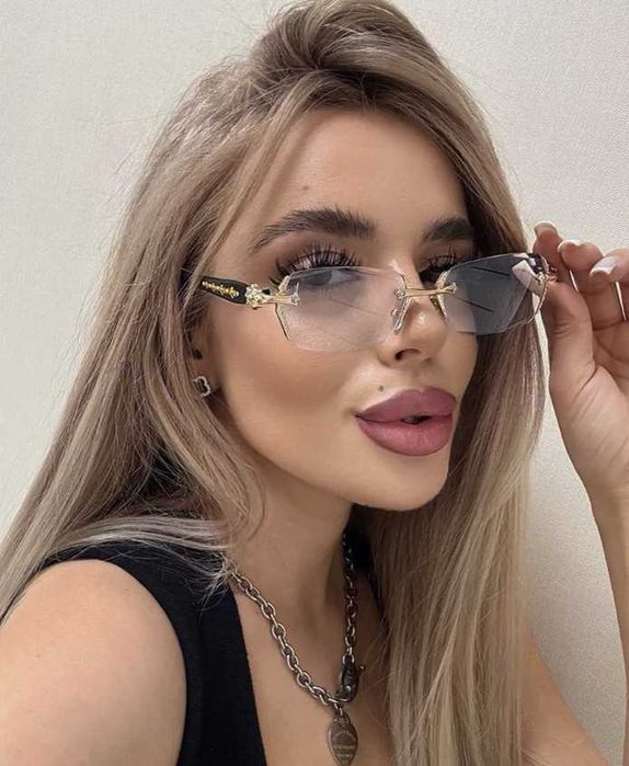 Жіночі безоправні окуляри з фотохромом і Blue Blocker – код 60010 С1