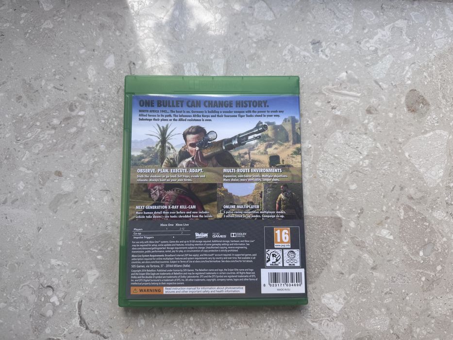 Gra Sniper Elite 3 Afrika xbox one/series x.