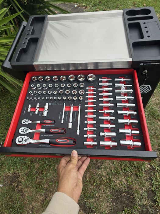 Carrinho de ferramentas gavetas 7 completas novo