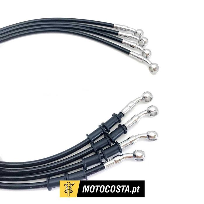 Mangueira hidráulica travão 28° preta - Cabo trançado 10 mm