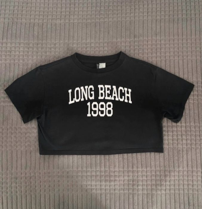 Czarny crop top