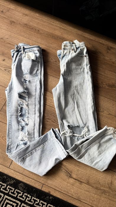 Jeansy boyfrend z dziurami rozmiar xs