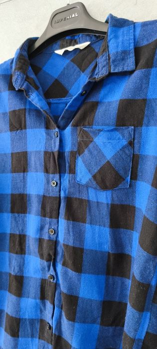 Koszula w kratę kratkę H&M XS 34