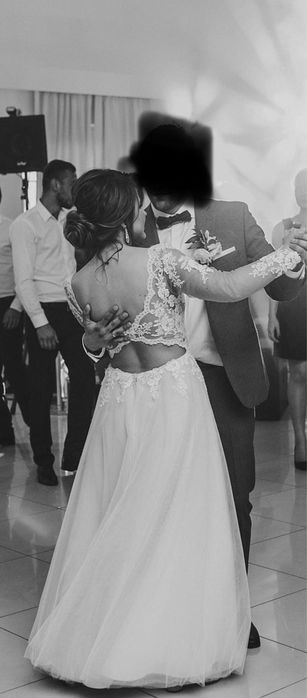 Suknia ślubna Boho XS S + Welon katedralny GRATIS