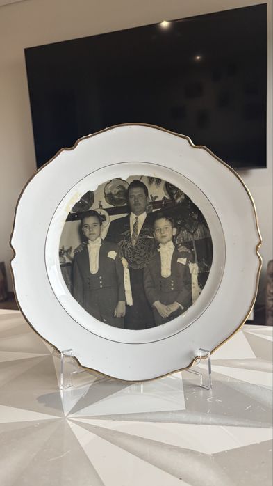 Raríssimo - Prato Antigo Vista Alegre com Fotografia de Família
