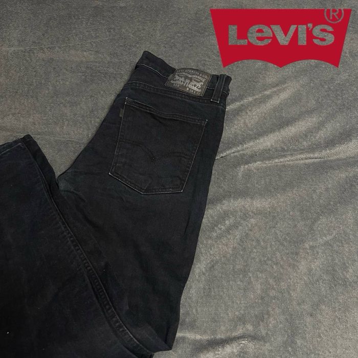 Джинсы Levis чёрно-синие штаны брюки L W34 L32