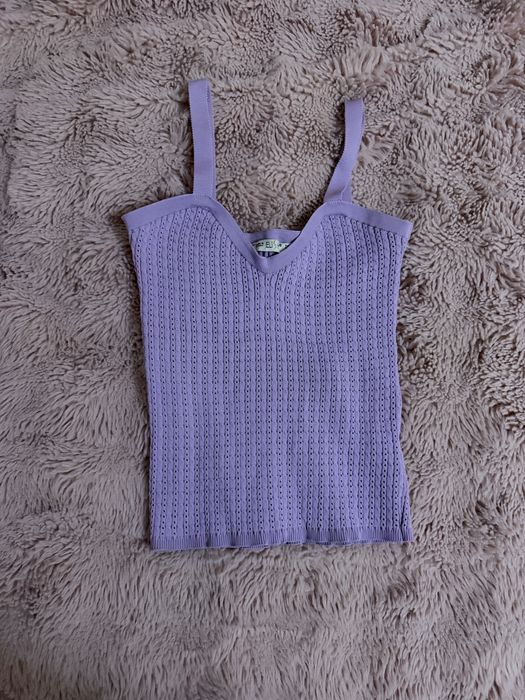 Топік вʼязаний лавандовий
