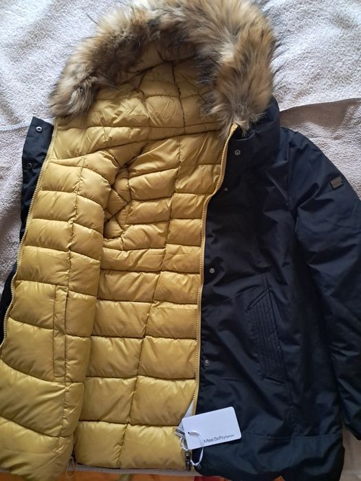 Kurtka ocieplana  puchowa damska dwustronna 36 Nowa