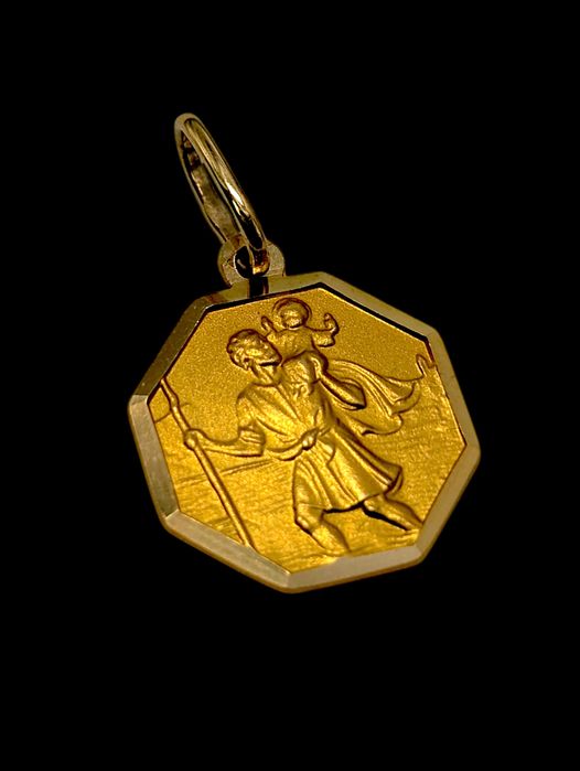 Złota przywieszka – Święty Krzysztof / Próba 585 / 2,24 g