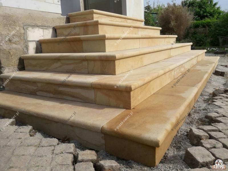 ~48~ Schody zewnętrzne, piaskowiec, bloki, kamień naturalny