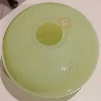 Tulipa em vidro pintado verde claro