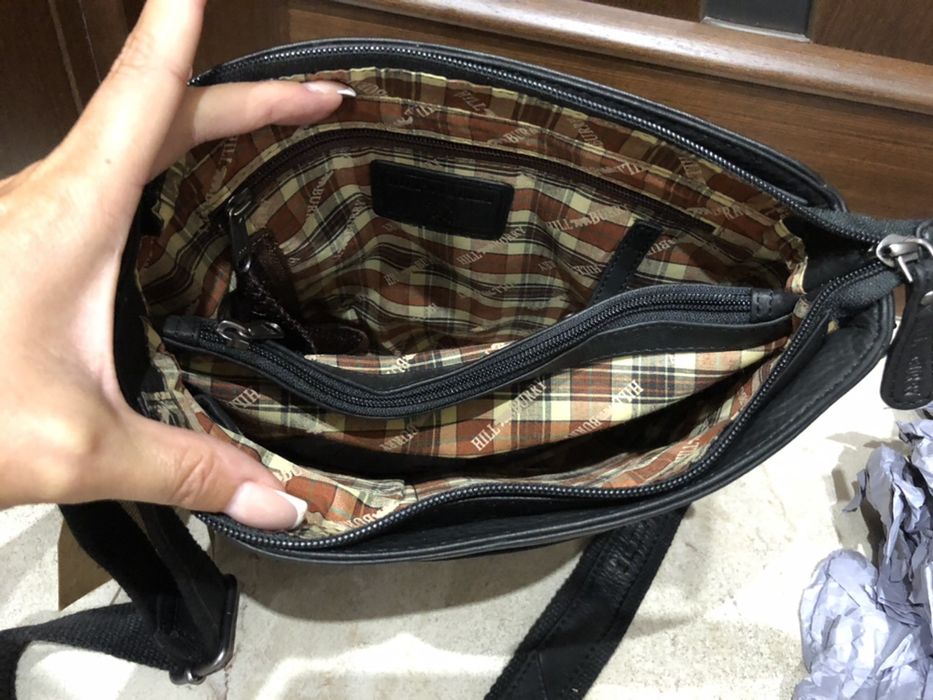 Hillburry кожаная сумка Hill Burry планшет Мессенджер мужская сумка