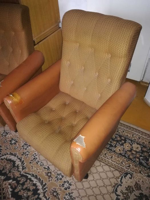 Fotel stare fotele pufa pufka PRL