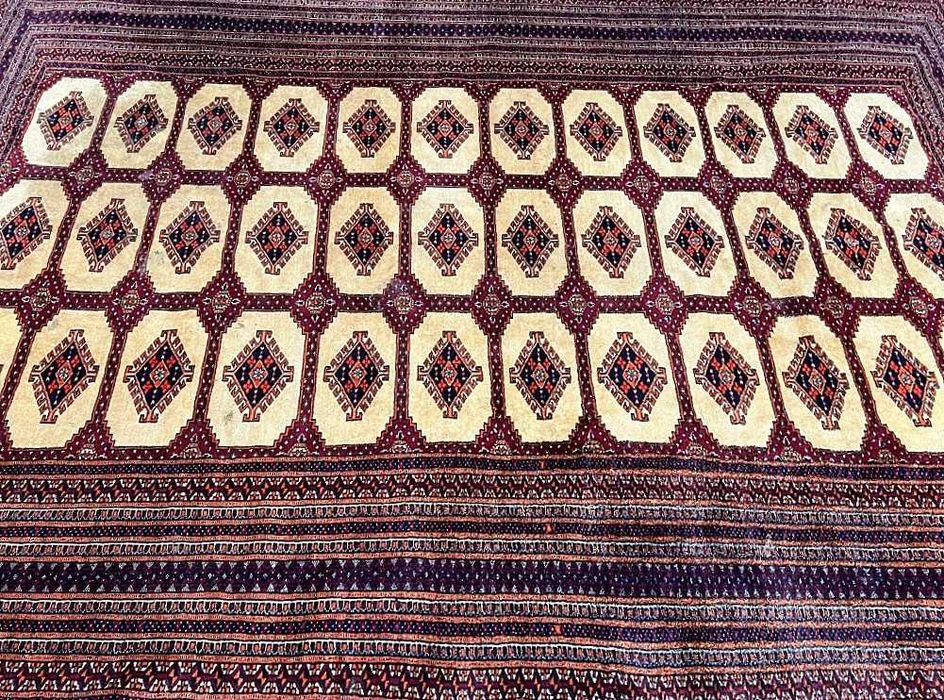 Tapete BOCHARA Paquistanês em lã, 280cm x 190cm (PERFEITO - COMO NOVO)