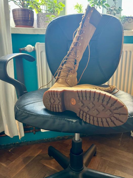 Wysokie skórzane buty Timberland r 38