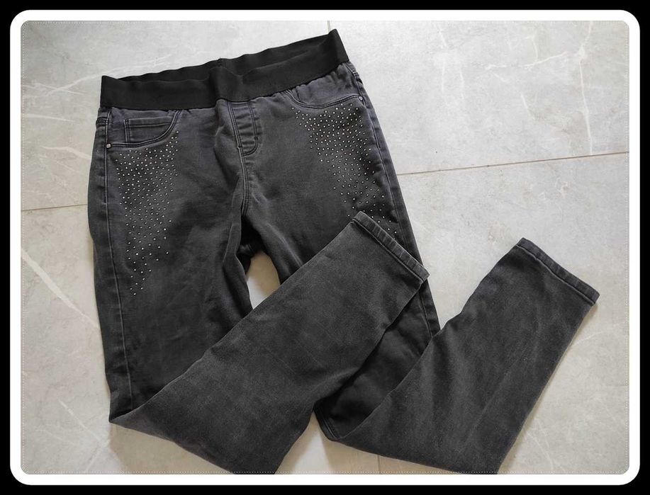 Spodnie tregginsy na gumce 40 L - 42 XL jeansy