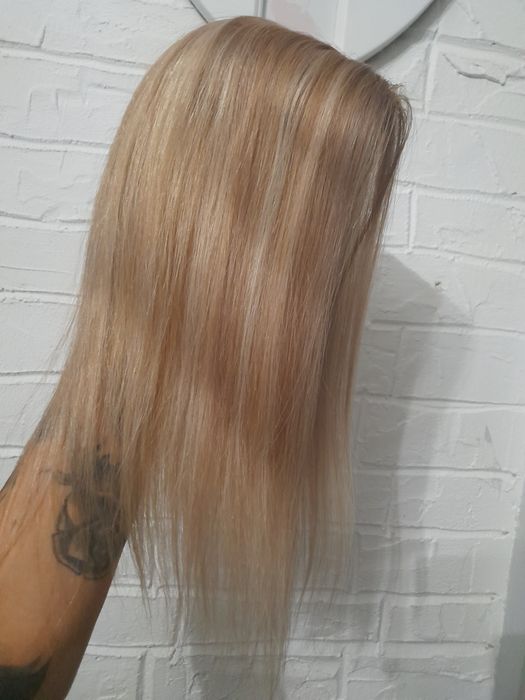 Topper beżowy blond 100% naturalny włos