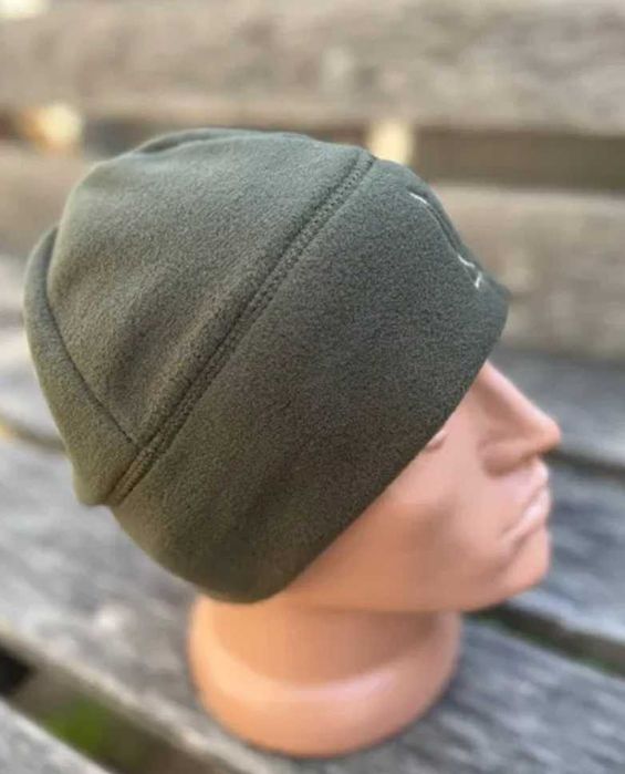 Тактический зимний комплект шапка флисовая баф перчатки олива шапка