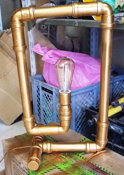 Candeeiro Rustico em tubo PVC