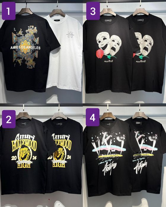 БЕЗ ПЕРЕДПЛАТ ‼️ Оверсайз футболка Amiri , топ якість ,  S-XXL