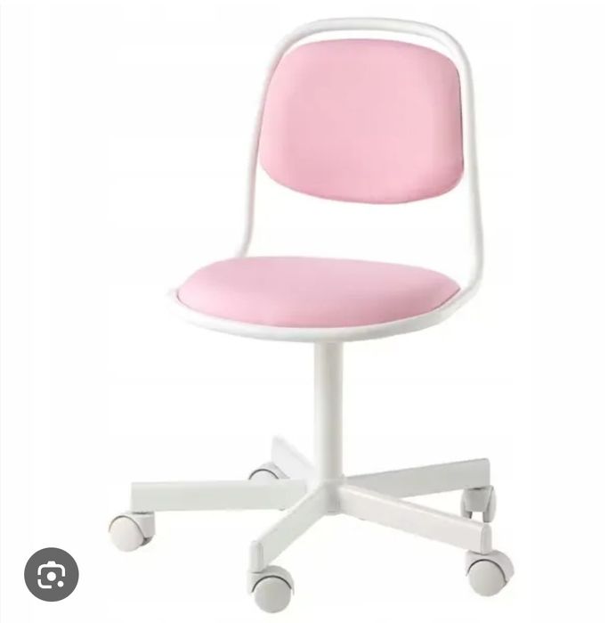 Dziecięce krzesło biurowe ÖRFJÄLL z IKEA, w kolorze białym z r