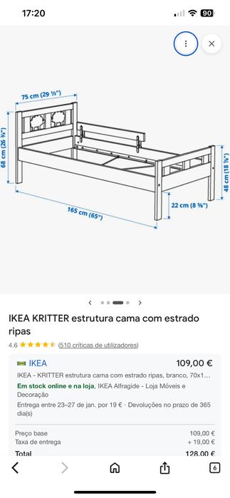 Cama ikea quase nova