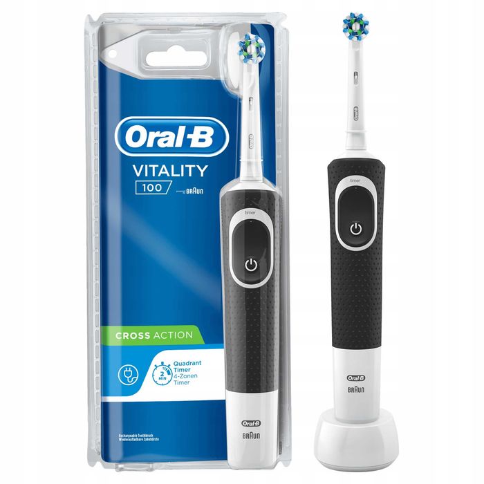 Szczoteczka elektryczna Oral-B Vitality 100 Cross Action czarna timer