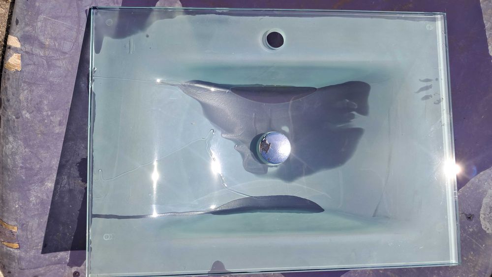 lavatório vidro 70x50 pousar ou suspenso