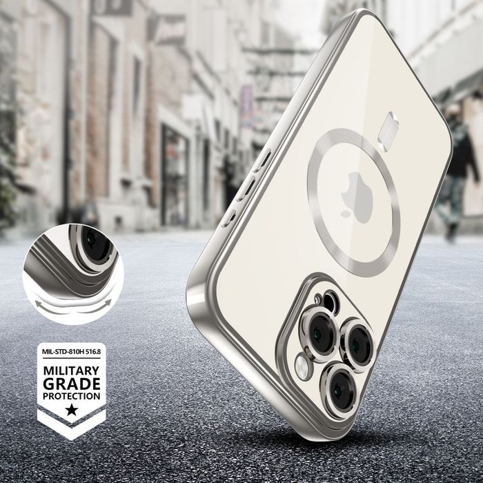 Tech-Protect Magflex Magsafe Iphone 16 Pro Shiny Titanium