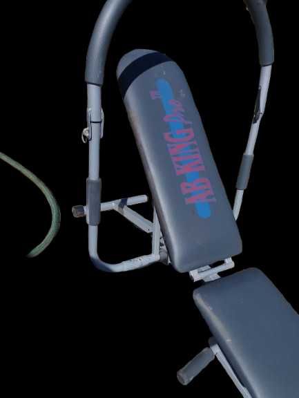 Bicicleta e tábua abdominal de treinamento