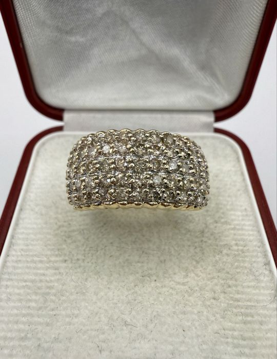 Złoty pierścionek 585 z diamentami 2,00ct Si1-P1/K-M