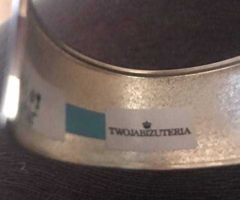 Srebrna bransoleta szeroka, gładka wykonana z polerowanego srebra
