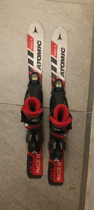 komplet narty dziecięce atomic 80 cm plus buty nortica 19,5 cm"