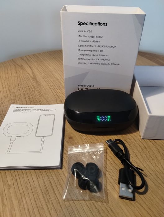 Słuchawki sportowe BT V5.0,Power bank.