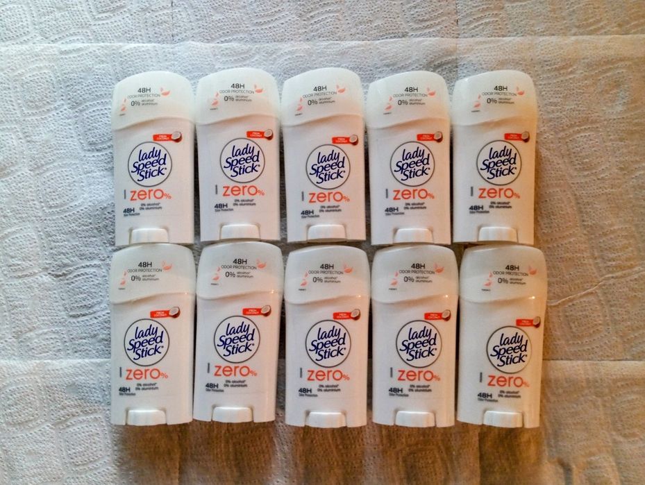 Lady Speed Stick Zero antyperspirant w sztyfcie 40 g 10 szt.